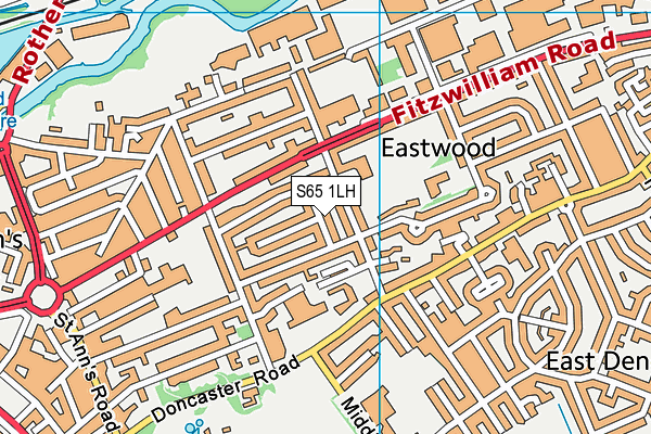 S65 1LH map - OS VectorMap District (Ordnance Survey) S65 1LH map - OS VectorMap District (Ordnance Survey)