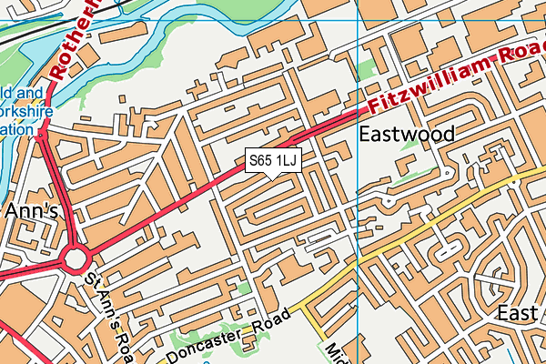 S65 1LJ map - OS VectorMap District (Ordnance Survey) S65 1LJ map - OS VectorMap District (Ordnance Survey)