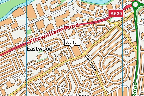 S65 1LT map - OS VectorMap District (Ordnance Survey) S65 1LT map - OS VectorMap District (Ordnance Survey)