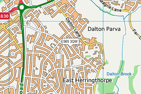 S65 3QW map - OS VectorMap District (Ordnance Survey) S65 3QW map - OS VectorMap District (Ordnance Survey)