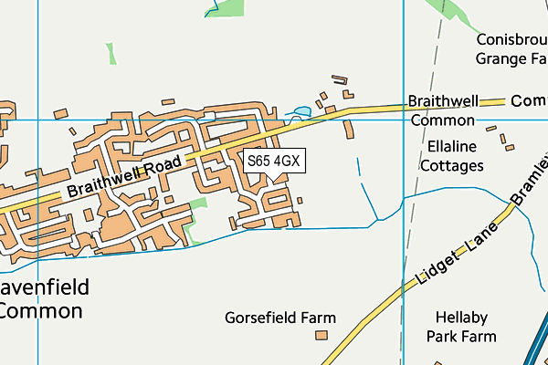 S65 4GX map - OS VectorMap District (Ordnance Survey) S65 4GX map - OS VectorMap District (Ordnance Survey)