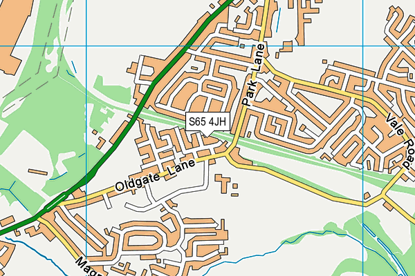 S65 4JH map - OS VectorMap District (Ordnance Survey) S65 4JH map - OS VectorMap District (Ordnance Survey)