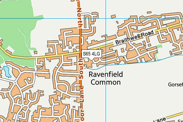 S65 4LG map - OS VectorMap District (Ordnance Survey) S65 4LG map - OS VectorMap District (Ordnance Survey)