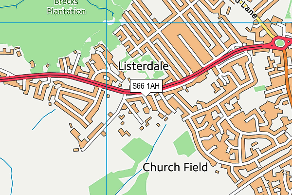 S66 1AH map - OS VectorMap District (Ordnance Survey) S66 1AH map - OS VectorMap District (Ordnance Survey)