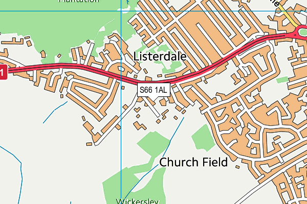 S66 1AL map - OS VectorMap District (Ordnance Survey) S66 1AL map - OS VectorMap District (Ordnance Survey)