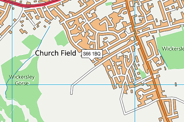 S66 1BQ map - OS VectorMap District (Ordnance Survey)