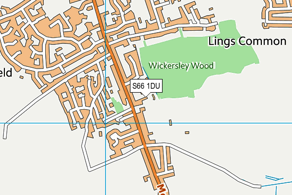 S66 1DU map - OS VectorMap District (Ordnance Survey)