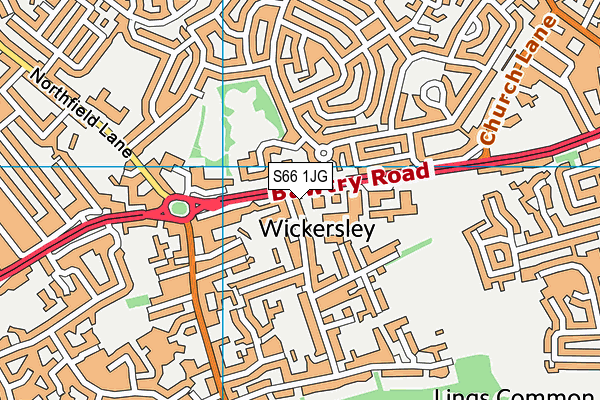 S66 1JG map - OS VectorMap District (Ordnance Survey) S66 1JG map - OS VectorMap District (Ordnance Survey)