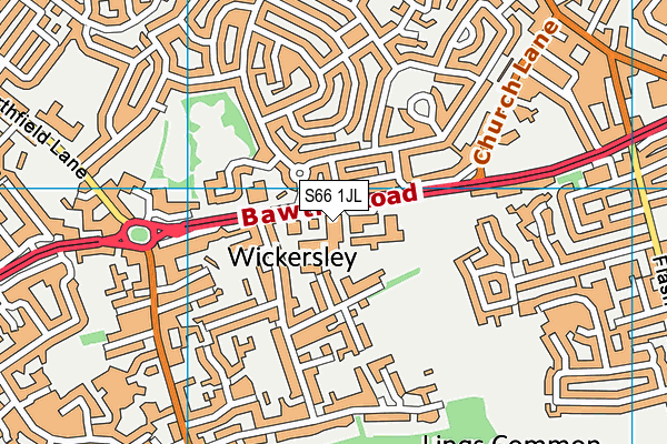 S66 1JL map - OS VectorMap District (Ordnance Survey) S66 1JL map - OS VectorMap District (Ordnance Survey)