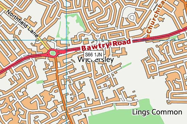 S66 1JN map - OS VectorMap District (Ordnance Survey) S66 1JN map - OS VectorMap District (Ordnance Survey)