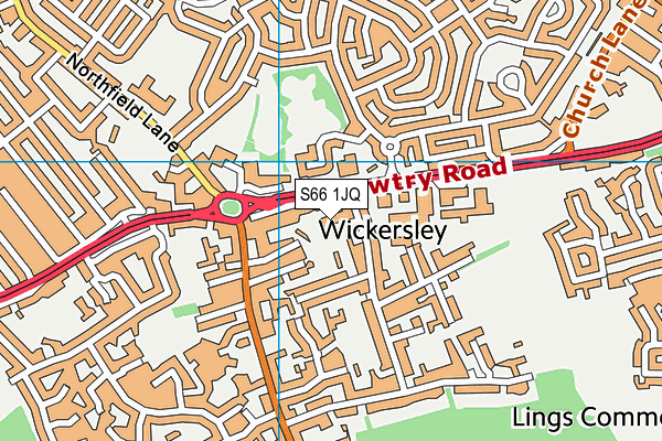 S66 1JQ map - OS VectorMap District (Ordnance Survey) S66 1JQ map - OS VectorMap District (Ordnance Survey)