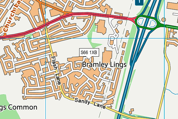 S66 1XB map - OS VectorMap District (Ordnance Survey) S66 1XB map - OS VectorMap District (Ordnance Survey)