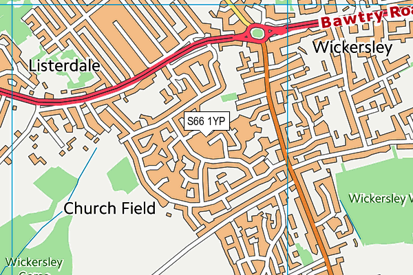 S66 1YP map - OS VectorMap District (Ordnance Survey) S66 1YP map - OS VectorMap District (Ordnance Survey)