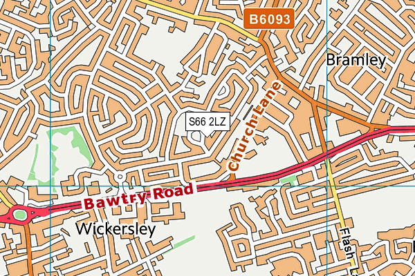 S66 2LZ map - OS VectorMap District (Ordnance Survey) S66 2LZ map - OS VectorMap District (Ordnance Survey)
