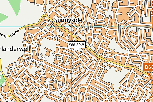 S66 3PW map - OS VectorMap District (Ordnance Survey) S66 3PW map - OS VectorMap District (Ordnance Survey)