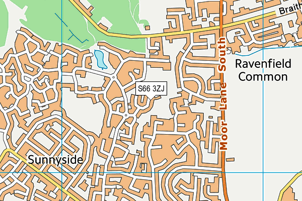S66 3ZJ map - OS VectorMap District (Ordnance Survey) S66 3ZJ map - OS VectorMap District (Ordnance Survey)