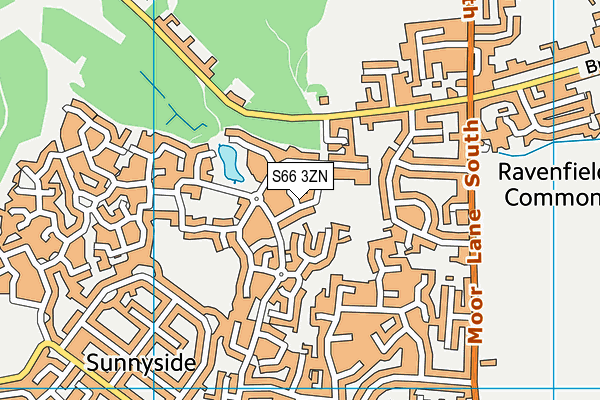 S66 3ZN map - OS VectorMap District (Ordnance Survey) S66 3ZN map - OS VectorMap District (Ordnance Survey)