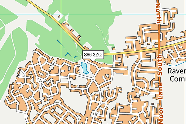S66 3ZQ map - OS VectorMap District (Ordnance Survey) S66 3ZQ map - OS VectorMap District (Ordnance Survey)
