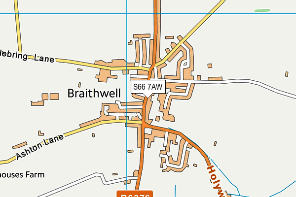 S66 7AW map - OS VectorMap District (Ordnance Survey)