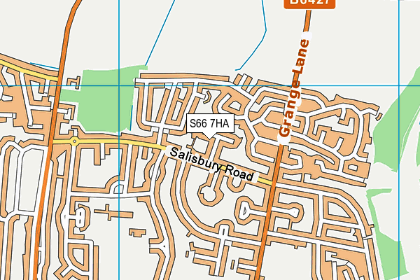 S66 7HA map - OS VectorMap District (Ordnance Survey)