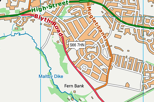 S66 7HN map - OS VectorMap District (Ordnance Survey) S66 7HN map - OS VectorMap District (Ordnance Survey)