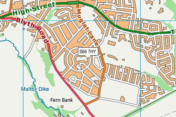 S66 7HY map - OS VectorMap District (Ordnance Survey) S66 7HY map - OS VectorMap District (Ordnance Survey)