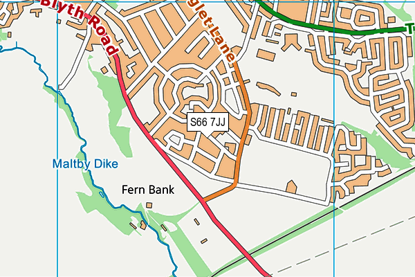S66 7JJ map - OS VectorMap District (Ordnance Survey) S66 7JJ map - OS VectorMap District (Ordnance Survey)