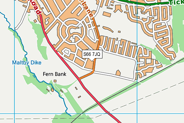 S66 7JQ map - OS VectorMap District (Ordnance Survey) S66 7JQ map - OS VectorMap District (Ordnance Survey)