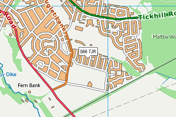 S66 7JR map - OS VectorMap District (Ordnance Survey) S66 7JR map - OS VectorMap District (Ordnance Survey)