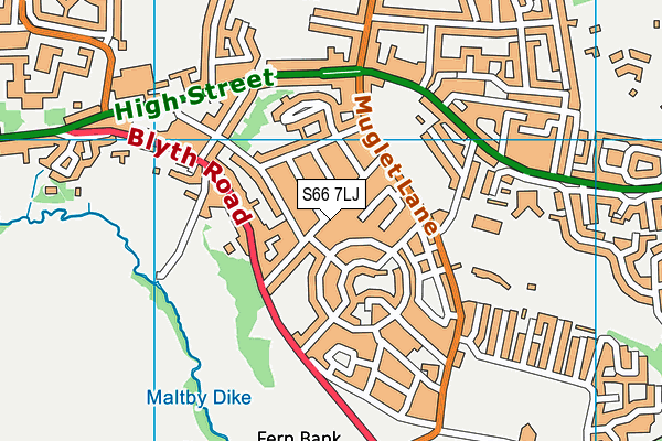S66 7LJ map - OS VectorMap District (Ordnance Survey) S66 7LJ map - OS VectorMap District (Ordnance Survey)