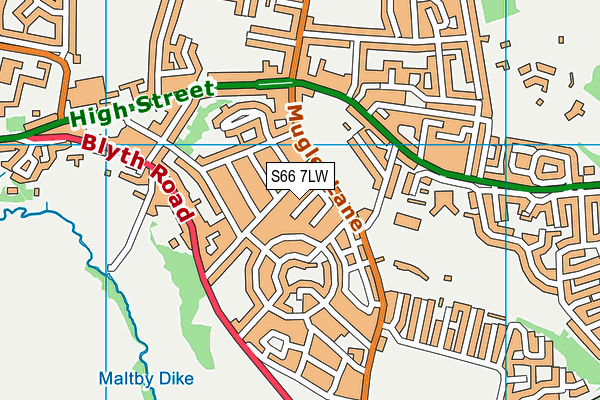 S66 7LW map - OS VectorMap District (Ordnance Survey) S66 7LW map - OS VectorMap District (Ordnance Survey)