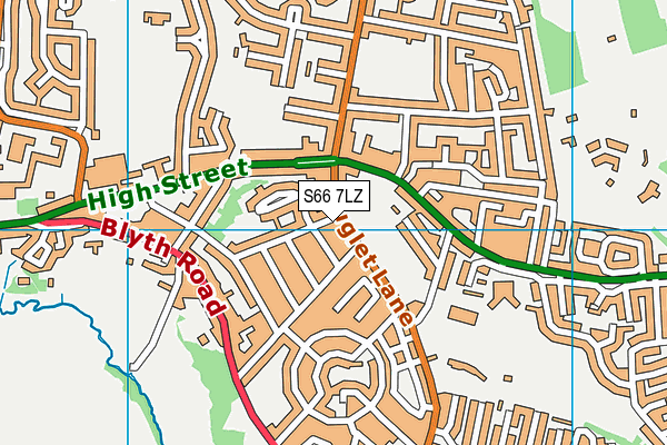 S66 7LZ map - OS VectorMap District (Ordnance Survey) S66 7LZ map - OS VectorMap District (Ordnance Survey)