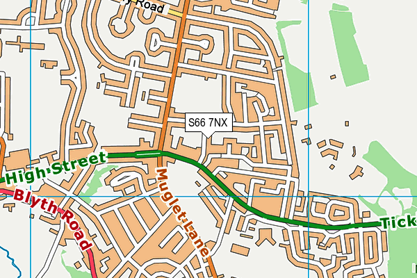 S66 7NX map - OS VectorMap District (Ordnance Survey) S66 7NX map - OS VectorMap District (Ordnance Survey)