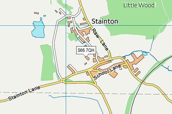 S66 7QH map - OS VectorMap District (Ordnance Survey)