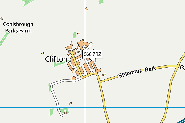 S66 7RZ map - OS VectorMap District (Ordnance Survey) S66 7RZ map - OS VectorMap District (Ordnance Survey)