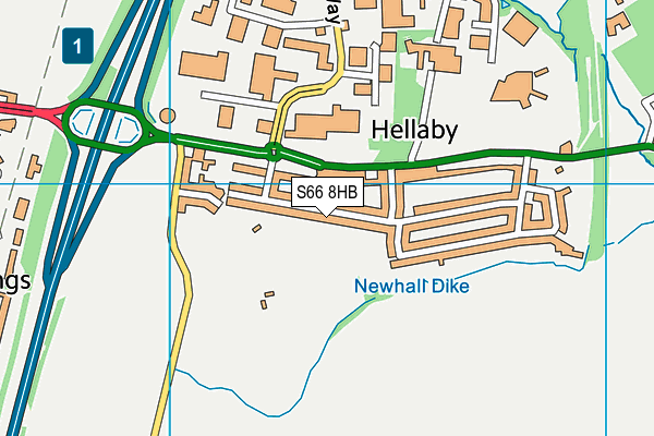 S66 8HB map - OS VectorMap District (Ordnance Survey) S66 8HB map - OS VectorMap District (Ordnance Survey)