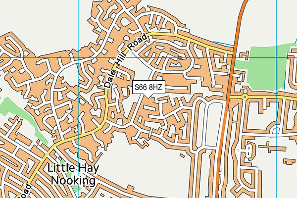 S66 8HZ map - OS VectorMap District (Ordnance Survey) S66 8HZ map - OS VectorMap District (Ordnance Survey)