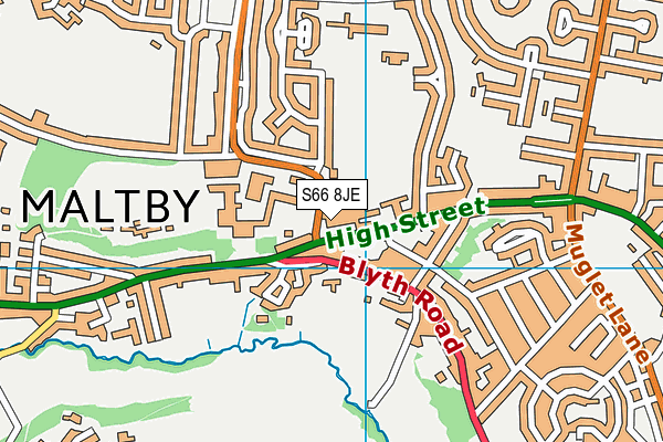 S66 8JE map - OS VectorMap District (Ordnance Survey) S66 8JE map - OS VectorMap District (Ordnance Survey)