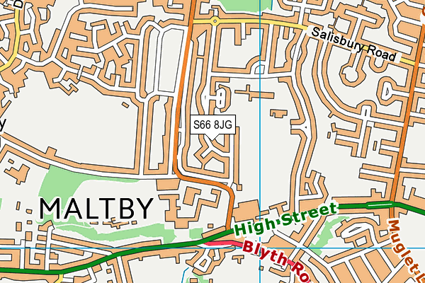 S66 8JG map - OS VectorMap District (Ordnance Survey) S66 8JG map - OS VectorMap District (Ordnance Survey)