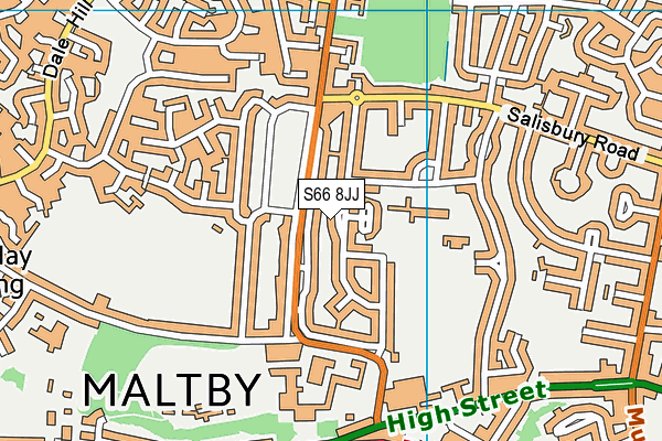 S66 8JJ map - OS VectorMap District (Ordnance Survey) S66 8JJ map - OS VectorMap District (Ordnance Survey)