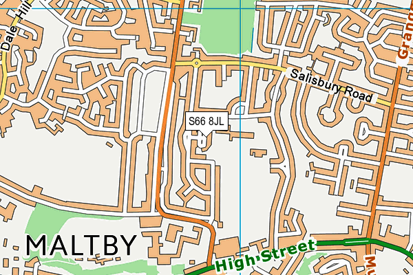S66 8JL map - OS VectorMap District (Ordnance Survey) S66 8JL map - OS VectorMap District (Ordnance Survey)
