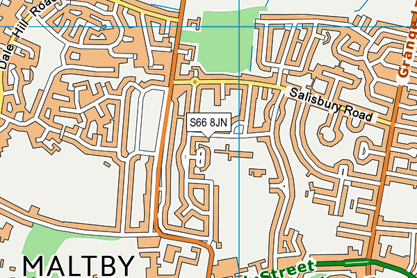 S66 8JN map - OS VectorMap District (Ordnance Survey) S66 8JN map - OS VectorMap District (Ordnance Survey)