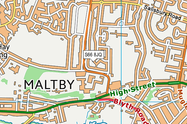 S66 8JQ map - OS VectorMap District (Ordnance Survey) S66 8JQ map - OS VectorMap District (Ordnance Survey)
