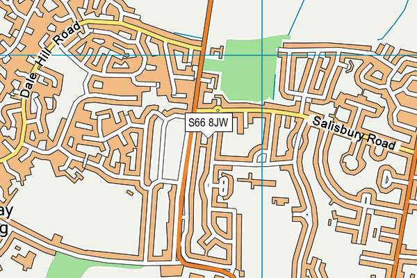 S66 8JW map - OS VectorMap District (Ordnance Survey) S66 8JW map - OS VectorMap District (Ordnance Survey)