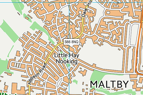 S66 8NQ map - OS VectorMap District (Ordnance Survey)