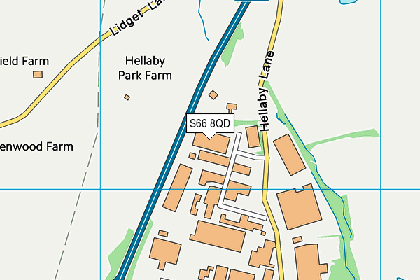 S66 8QD map - OS VectorMap District (Ordnance Survey) S66 8QD map - OS VectorMap District (Ordnance Survey)