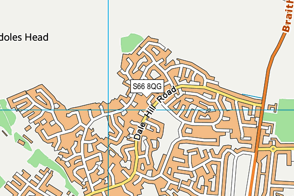 S66 8QG map - OS VectorMap District (Ordnance Survey) S66 8QG map - OS VectorMap District (Ordnance Survey)