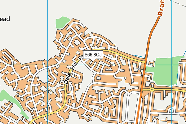 S66 8QJ map - OS VectorMap District (Ordnance Survey) S66 8QJ map - OS VectorMap District (Ordnance Survey)