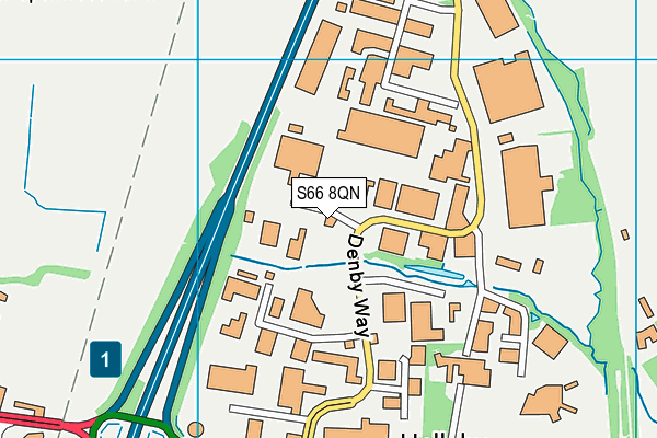 S66 8QN map - OS VectorMap District (Ordnance Survey) S66 8QN map - OS VectorMap District (Ordnance Survey)