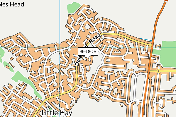 S66 8QR map - OS VectorMap District (Ordnance Survey) S66 8QR map - OS VectorMap District (Ordnance Survey)